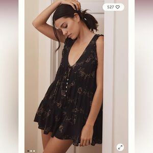NWT Anthropologie Silky Ruffle Romper